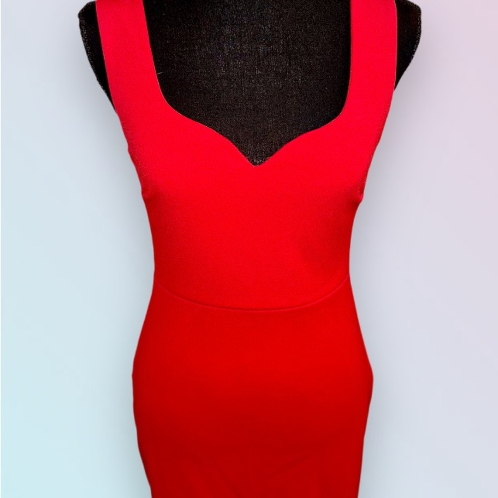 Vibrant Red Mini Dress, sweetheart neckline, cocktail dress, date night